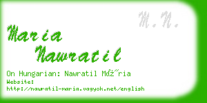 maria nawratil business card